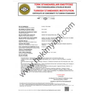 Fibercement TSE Belgesi